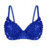 Womens Belly Dancing Bustier Bra Fashion Sparkle Glittering