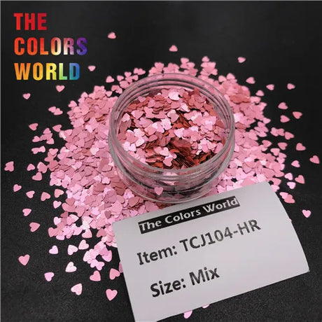 Heart-Shaped Nail Glitter Mix