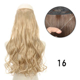 Hair Extensions No Clips Synthetic Fake Hair Ombre