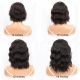 Wet And Wavy Bob Wigs With Bangs Ombre