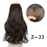 Hair Extensions No Clips Synthetic Fake Hair Ombre