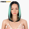Freedom Straight Synthetic Lace Wigs Short Bob Ombre