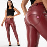 Shascullfites Melody Fitting Leather Motorcycle Leggings Pants With