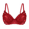 Womens Belly Dancing Bustier Bra Fashion Sparkle Glittering