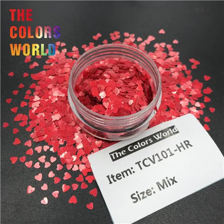 Heart-Shaped Nail Glitter Mix