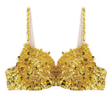 Womens Belly Dancing Bustier Bra Fashion Sparkle Glittering