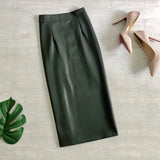 Neophil 74Cm Women' Winter Pu Leather Midi Skirts