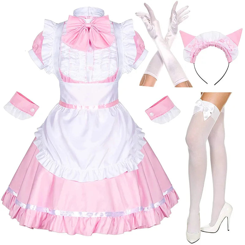 Black White Cat Maid Outfit Cosplay Sexy