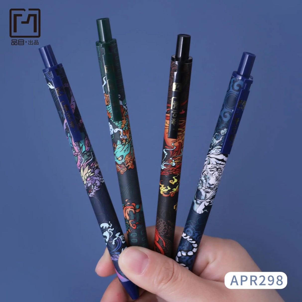 Cool Chinese Dragon Pattern Gel Pen Black