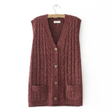 4Xl Sweater Vest Women Clothing Autumn Winter Loose