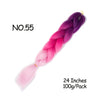 Mirra’s Mirror 24inch Synthetic Braiding Hair Extensions 10pcs Wholesale Colorful Braids Hair Jumbo Braid Hair Black Brown