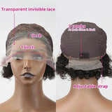 Pixie Cut Perruque Short Curly Human Hair Wigs