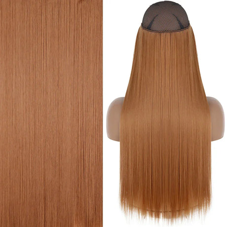 Merisihair Synthetic No Clip Invisible Wire Hair Extensions