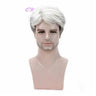 Synthetic Man Wigs Black Short Curly For Men