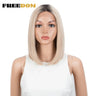 Freedom Straight Synthetic Lace Wigs Short Bob Ombre