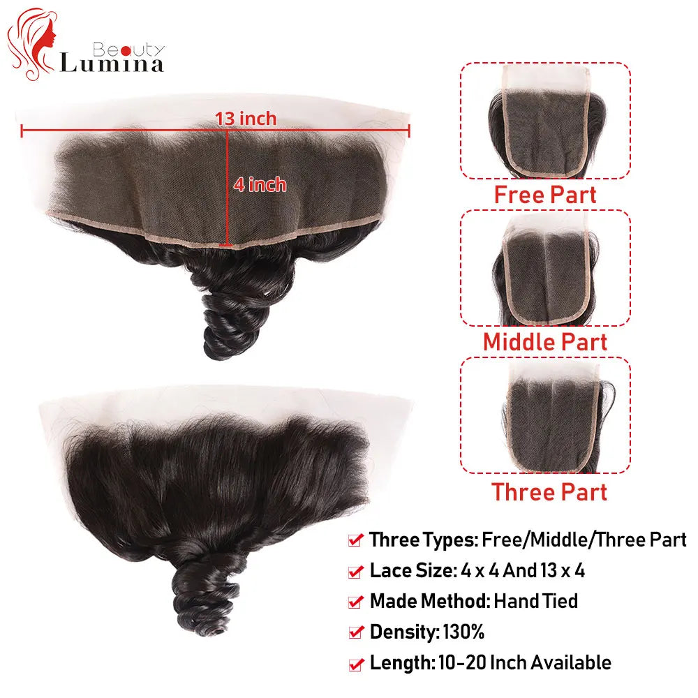 Loose Wave Frontal X Swiss Lace Frontal Ear
