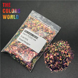 Hexagon Shape Mix Nails Glitter Nail Art