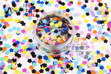 Mix Colors Flowers Shapes Solvent Resistant Glitter