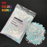 Hexagon Shape Mix Nails Glitter Nail Art