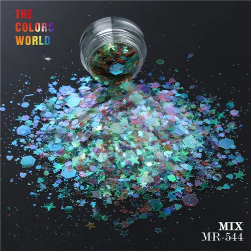 Mix Shape Mix Nail Glitter For Nail