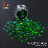 Holographic Color Rabbit Shape Mm Glitter Bunny
