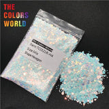 Hexagon Shape Mix Nails Glitter Nail Art