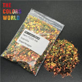 Hexagon Shape Mix Nails Glitter Nail Art