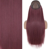 Merisihair Synthetic No Clip Invisible Wire Hair Extensions