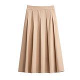Plus Women's  Summer Loose A-Line Pleated Skirt
