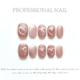 Handmade Kawaii Press On Nails Short Korean Partysu