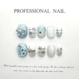 Handmade Kawaii Press On Nails Short Korean Partysu