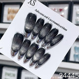 Handmade Yk Press On Nails Long Almond Punk