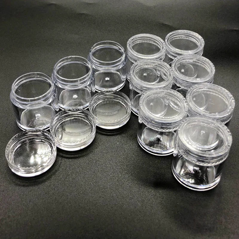Small Round Jars Strorage Box Acrylic Japan Style