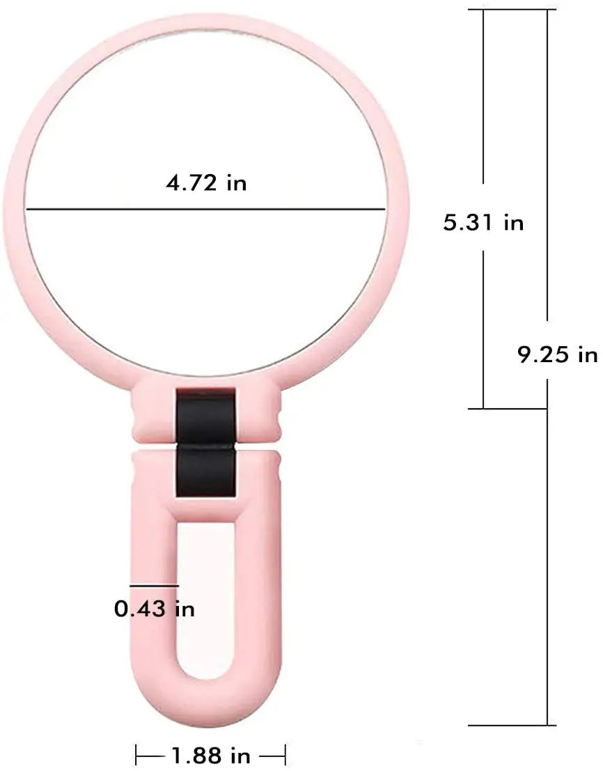 Travel Folding Hand Held Mirror