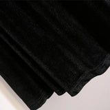 Plus Women'S Autumn Loose Elastic Waist Velvet Skirt