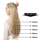 Synthetic Hair Extension No Clip Natural Hair Piece
