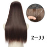 Hair Extensions No Clips Synthetic Fake Hair Ombre