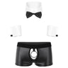 Mens Waiter Tuxedo Lingerie Sexy Cosplay Costume Role