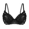 Womens Belly Dancing Bustier Bra Fashion Sparkle Glittering