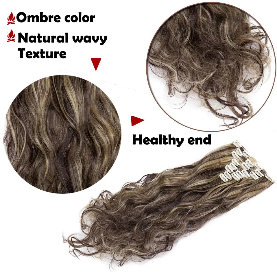 Noilite Synthetic G Pcs/Set Clip In On Hair