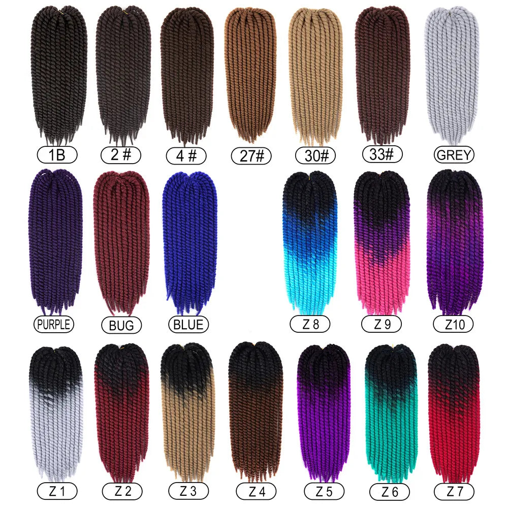 Yunrong Senegalese Twist Hair Jumbo Crochet Braids G