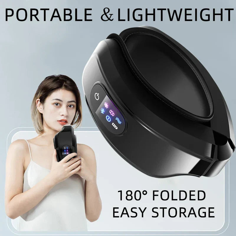 Heated Eye Massager - 16D Smart Airbag Vibration with Bluetooth