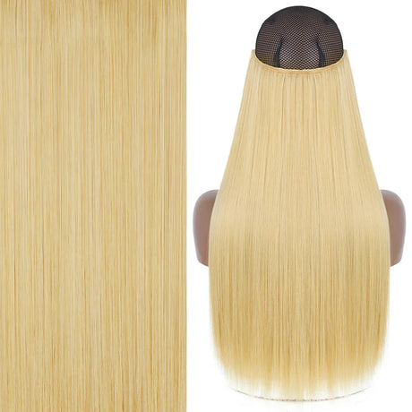Merisihair Synthetic No Clip Invisible Wire Hair Extensions