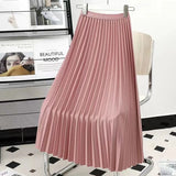 Hirsionsan Pleated Skirts Women Autumn New Korean Fashion
