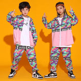 Kid Cool Hip Hop Clothing Checkered Pink Shirt