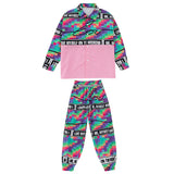 Kid Cool Hip Hop Clothing Checkered Pink Shirt