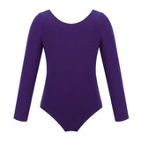 Kids Girls Ballet Leotards Gymnastics Costume Long Sleeve