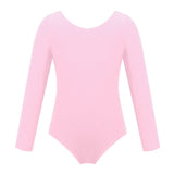 Kids Girls Ballet Leotards Gymnastics Costume Long Sleeve