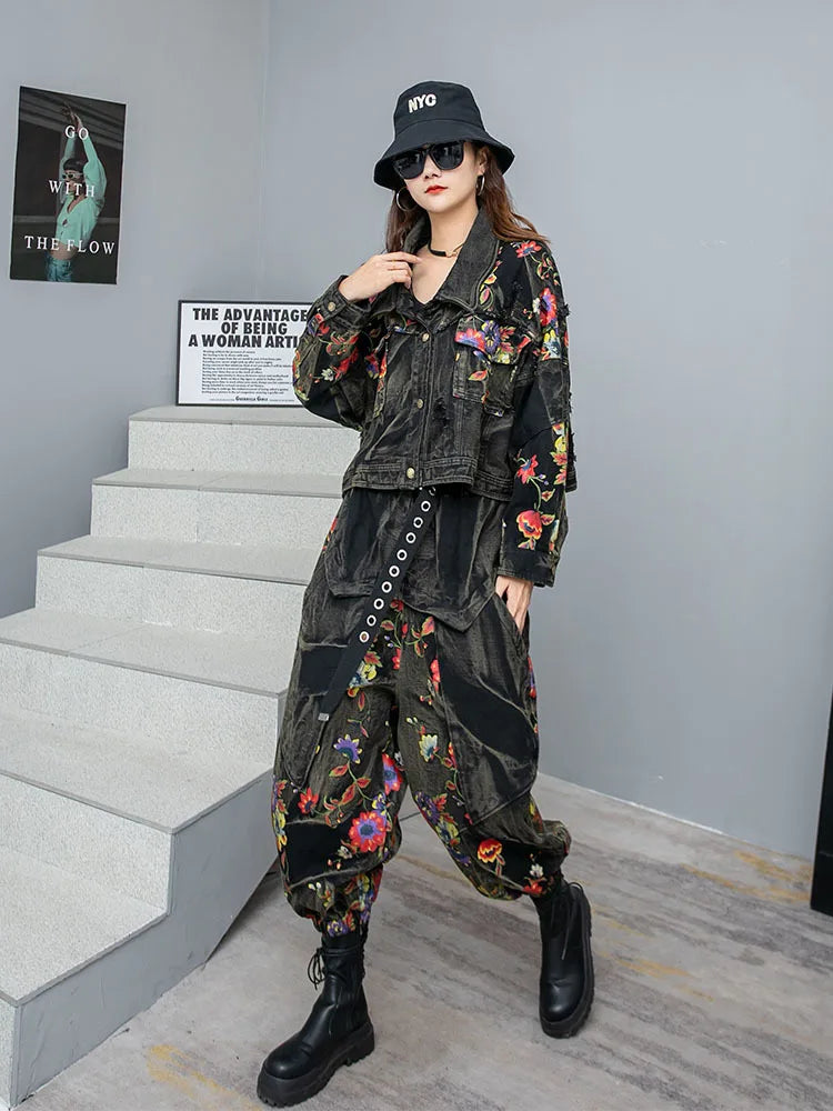 Lyuzhe Spring Autumn New Fashionable Cool Personalized Long-Sleeved