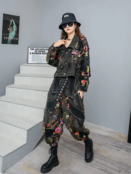 Lyuzhe Spring Autumn New Fashionable Cool Personalized Long-Sleeved